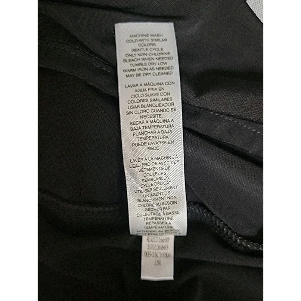 Chicos Sz 3 Lg Women's Black  & White Polka Dot Sheer Over Black Layered Blouse - Picture 8 of 8